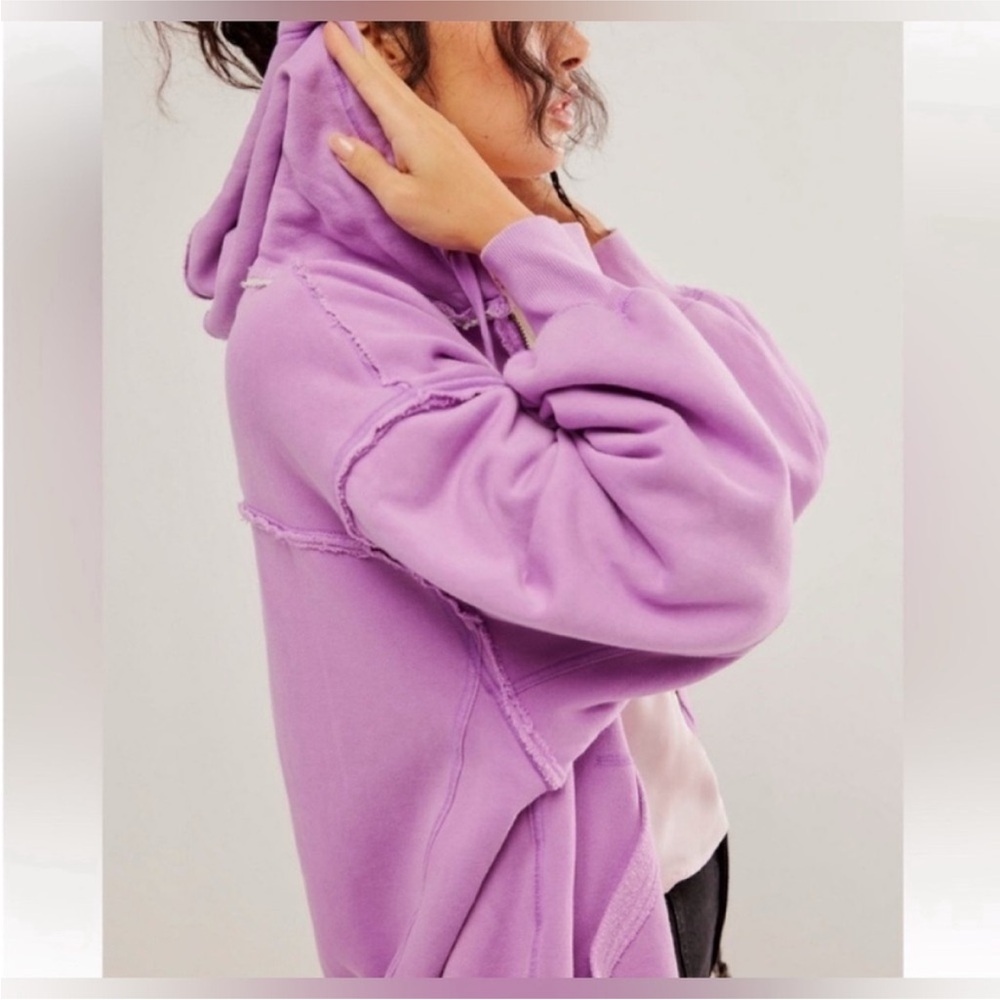 NWOT Free People We the Free By Your Side Lined Hoodie - bubble tea - S, M - Picture 4 of 9